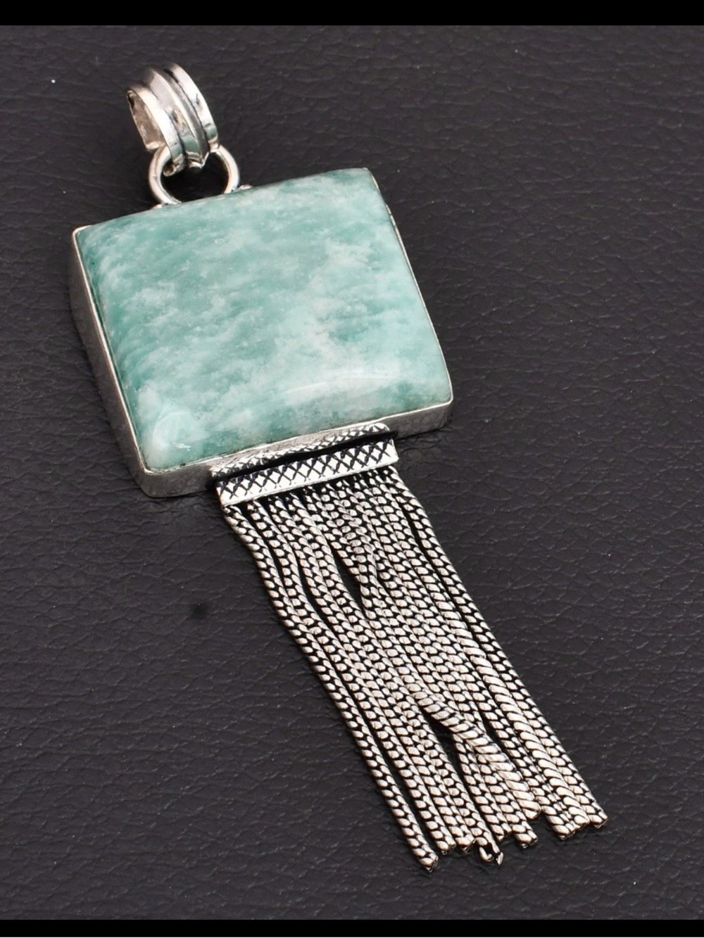 Amazonite Ethnic Artisan Handmade Pendant Necklace